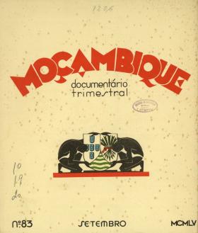 Moçambique : Documentário trimestral. 083
PORTUGAL. Colónia de Moçambique, 83, 1955 - 92 pags.