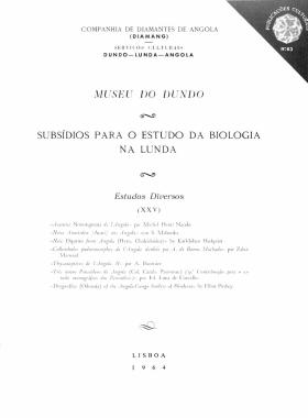 Subsídios para o Estudo da Biologia na Lunda. 63
Michel Henri Nando, et. al., 63, 1964 - 130 pags.